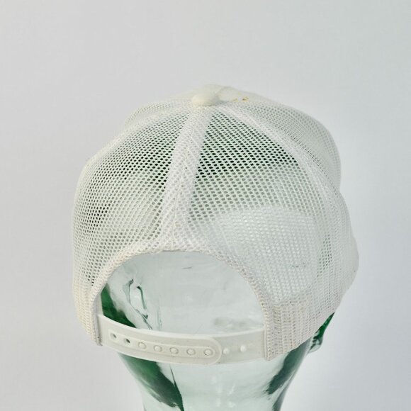 Vintage Rams White Green Barn Farming Hat Trucker Braided - Picture 4 of 7